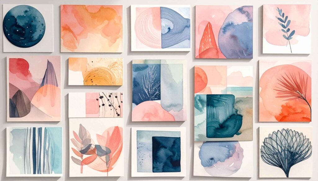 An illustration showing artwork.