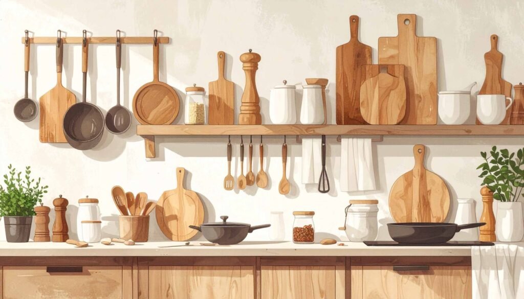 An illustration showing kitchenware products.