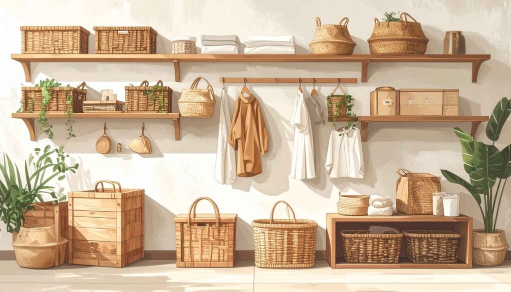 An illustration showing personal storage items.