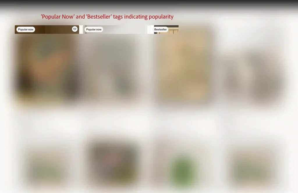 Etsy screenshot showing 'Popular now' and 'Bestseller' tags.